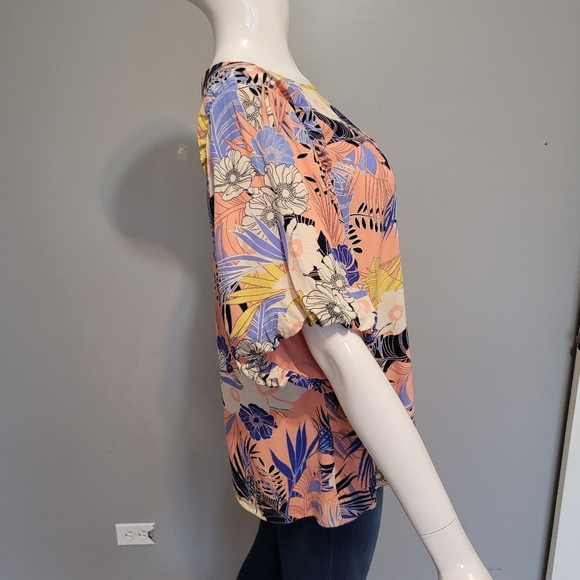 Sanctuary Balloon Sleeve Floral Top, VGUC, Size L - Picture 2 of 7